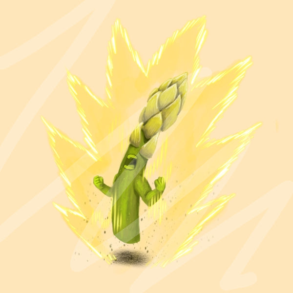 Super Saiyasparagus mug